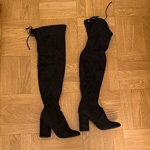 Elegant Black Steve Madden Norri Knee High Women's Boots